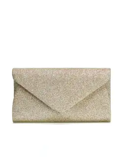 Clutch Bella auriu cu sclipici