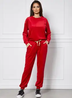 Compleu Alexandra rosu din catifea