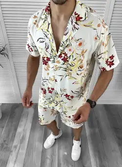 Compleu de vara camasa imprimeu + pantaloni 12063 N2-4.3