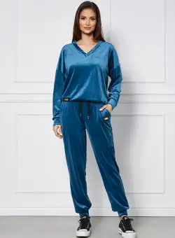 Compleu Mara albastru din catifea