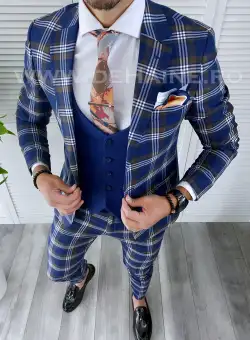 Costum barbati slim fit + Vesta B4219 P19-4.2 / E 84-5 ~