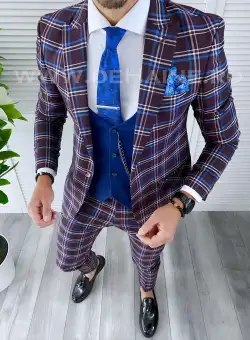 Costum barbati slim fit + Vesta B4220 E 71-5 ~