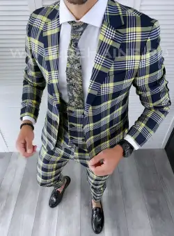 Costum barbati slim fit + Vesta B4225 37-5 e 36-4.5 ~ 