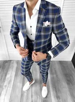 Costum barbati slim fit + Vesta B4226 Y12-2 E ~