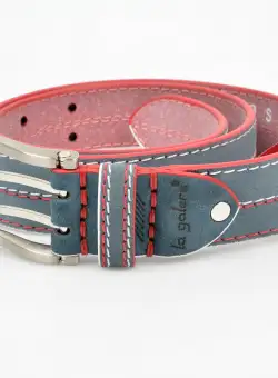 Curea LA GALERE albastra, 316169, din piele intoarsa