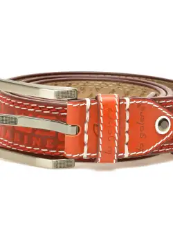 Curea LA GALERE rosie, 361640, din piele naturala