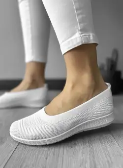 Espadrile dama casual albe CL15