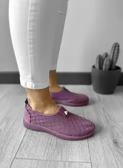 Espadrile dama casual mov CL08