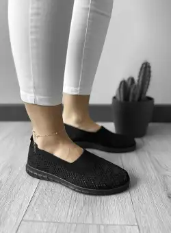 Espadrile dama casual negre CL01