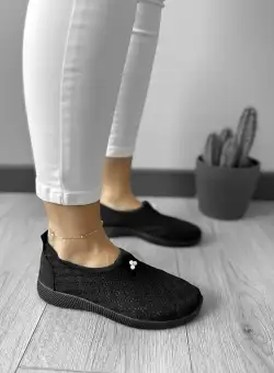 Espadrile dama casual negre CL08