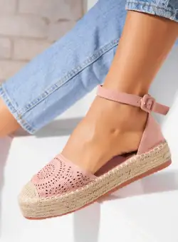 Espadrile dama Roz din Piele Ecologica Intoarsa Aspen