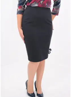 Fusta conica bleumarin din jerse