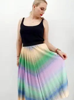 Fusta plisata multicolor 2