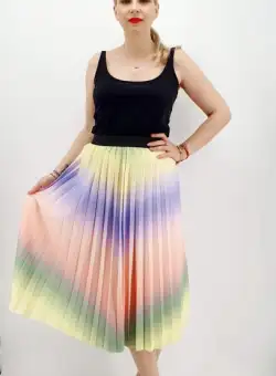 Fusta plisata multicolor 3