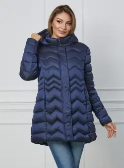 Geaca Andreea bleumarin cu gluga