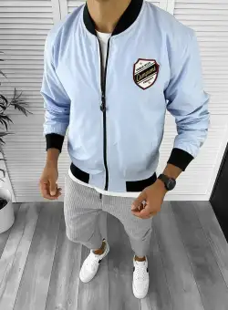 Geaca barbati de toamna albastra din fas subtire 12334 N4 5