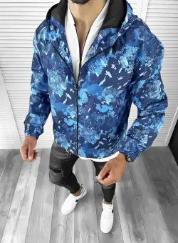 Geaca barbati de toamna cu imprimeu din fas subtire 12174 O4-6.1