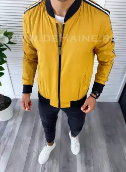 Geaca barbati de toamna galbena din fas subtire B5983 25.2-3