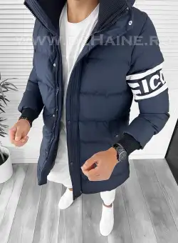 Geaca barbati groasa bleumarin de iarna 9020 e