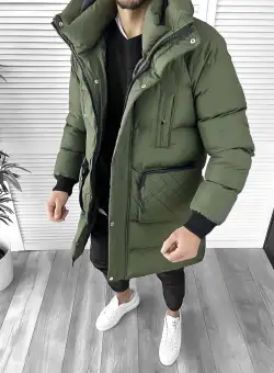 Geaca barbati groasa kaki de iarna 1021 65-4 E