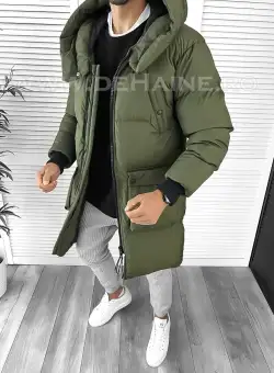 Geaca barbati groasa kaki de iarna 8021 57 / E