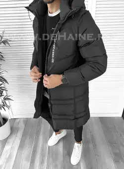 Geaca barbati groasa neagra de iarna 1550 Z2 