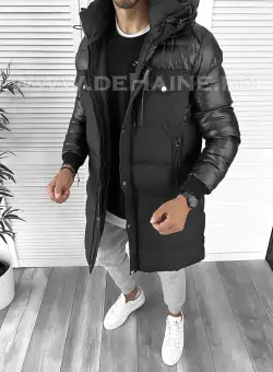 Geaca barbati groasa neagra de iarna 1600 E/**