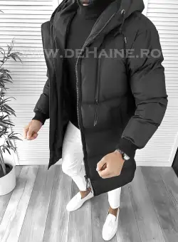 Geaca barbati groasa neagra de iarna 8041 78* 
