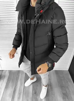 Geaca barbati groasa neagra de iarna 8080 64 /E