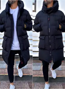 Geaca barbati groasa neagra de iarna B6191 63-4 E