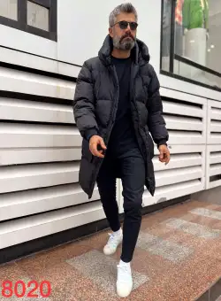 Geaca barbati groasa neagra de iarna B9560 E / N7*