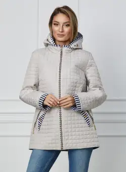 Geaca Dora bej subtire matlasata