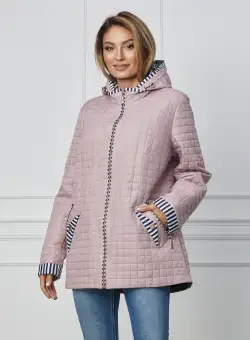 Geaca Dora roz subtire matlasata