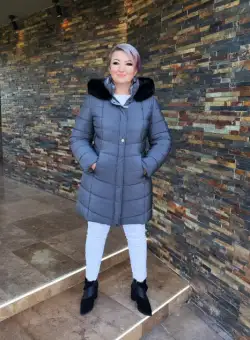 Geaca Gisella gri Virginia Blu