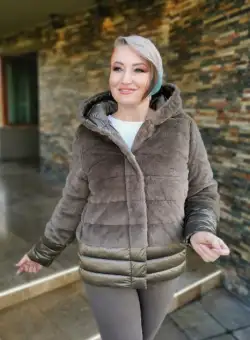 Geaca Ilaria kaki Virginia Blu