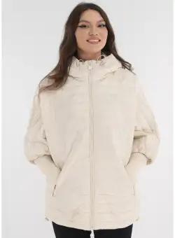 Geaca matlasata ivory oversized