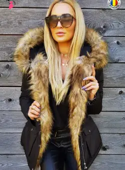 Geaca scurta cu blanita