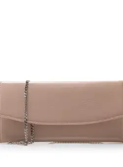 Geantă plic elegantă din piele naturală pentru dame - 4015 Bej Lac