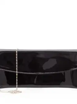 Geanta plic eleganta din piele naturala pentru dame - 4015 negru lac