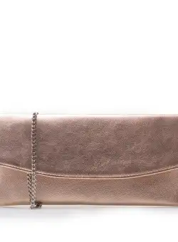 Geantă plic slim damă din piele naturală, Leofex - 4015 Roze box