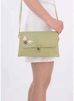 Geanta vernil cu fluturi