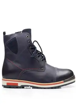 Ghete bărbați din piele naturală, Leofex - 904 Blue Box