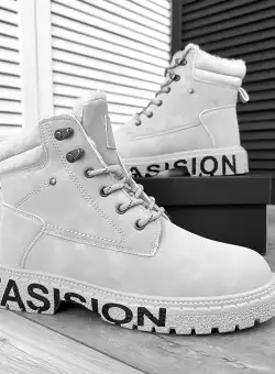 Ghete barbati imblanite gri D1213 A10-3