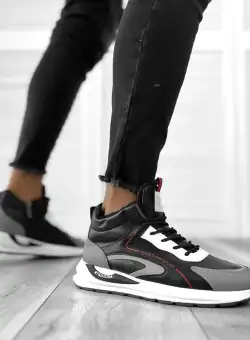 Ghete barbati imblanite negre A612 A12-4