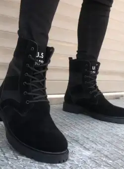 Ghete barbati negre B7126 A10-4