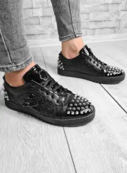 Ghete barbati negre cu talpa neagra R114 A25-4