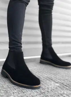 Ghete barbati piele intoarsa neagra eco 12207 A-1.2.3