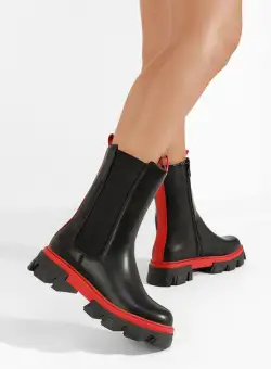 Ghete chelsea dama Aranova negre