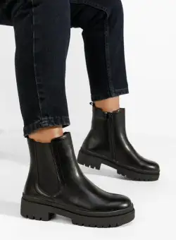 Ghete chelsea dama Eledia negre