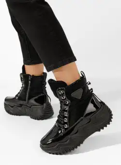 Ghete cu platformă Galonia negre